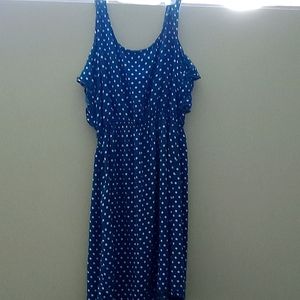Royal blue polka dot mini dress by Xhilaration perfect condition like new